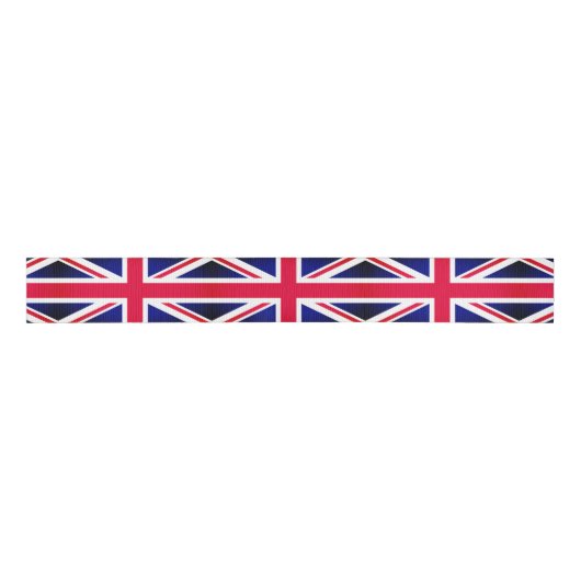 Britse vlag & Verenigd Koninkrijk/sport Verenigd  Grosgrain Lint (Voorkant)