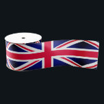 Britse vlag & Verenigd Koninkrijk/sport Verenigd  Grosgrain Lint<br><div class="desc">Koolstof (Gifts):  patroon van de mode onder Britse vlag (Union Jack) - hou van mijn land,  reizen,  vakantie,  patriotten / sportfans</div>