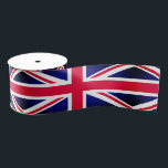 Britse vlag & Verenigd Koninkrijk/sport Verenigd  Grosgrain Lint<br><div class="desc">Koolstof (Gifts):  patroon van de mode onder Britse vlag (Union Jack) - hou van mijn land,  reizen,  vakantie,  patriotten / sportfans</div>