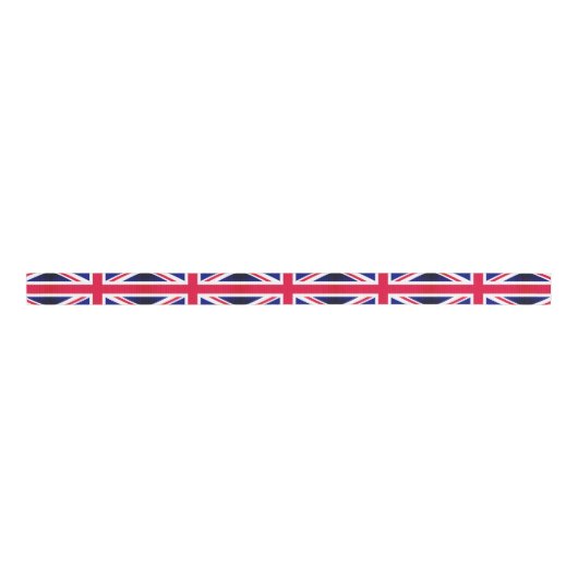  Britse vlag & Verenigd Koninkrijk/vakbondsaanslui Grosgrain Lint (Voorkant)