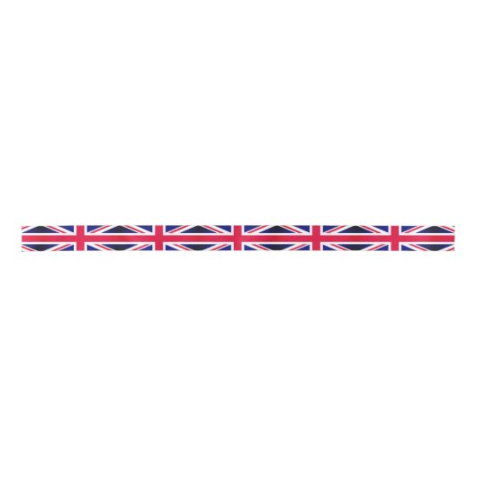 Britse vlag & Verenigd Koninkrijk/vakbondsaanslui Satijnen Lint (Voorkant)