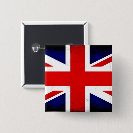 Britse vlag vierkante button 5,1 cm (Voorkant /achterkant)