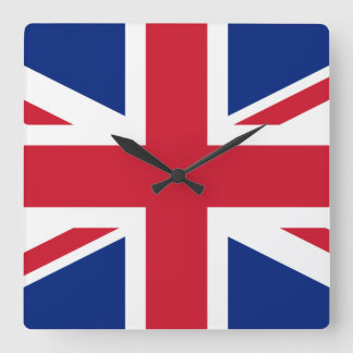 Britse vlag vierkante klok
