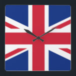 Britse vlag vierkante klok<br><div class="desc">Britse vlag</div>