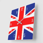 Britse vlag vierkante klok (Hoek)