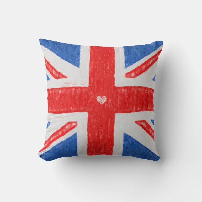 Britse Vlag Vierkante Kussen (Voorkant)