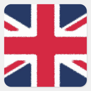 Britse vlag vierkante sticker