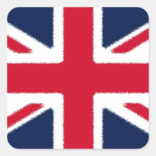 Britse vlag vierkante sticker (Voorkant)