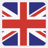 Britse vlag vierkante sticker (Voorkant)