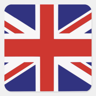 Britse vlag vierkante sticker