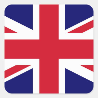 Britse vlag vierkante sticker