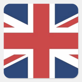 Britse vlag vierkante sticker