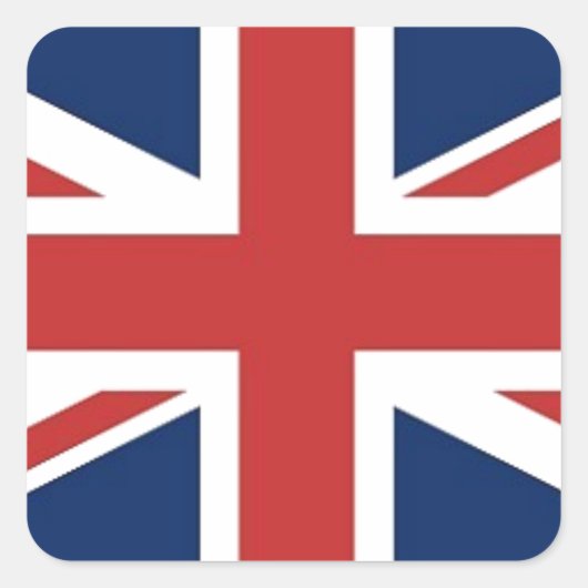 Britse vlag vierkante sticker (Voorkant)