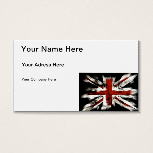 Britse vlag visitekaartje (Voorkant)