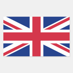 Britse vlag, vlag van het Verenigd Koninkrijk Rechthoekige Sticker