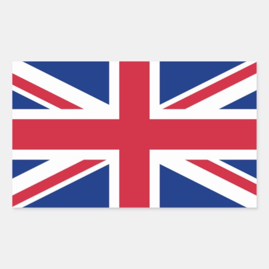 Britse vlag, vlag van het Verenigd Koninkrijk Rechthoekige Sticker (Voorkant)