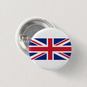 Britse vlag, vlag van het Verenigd Koninkrijk Ronde Button 3,2 Cm (Voorkant /achterkant)