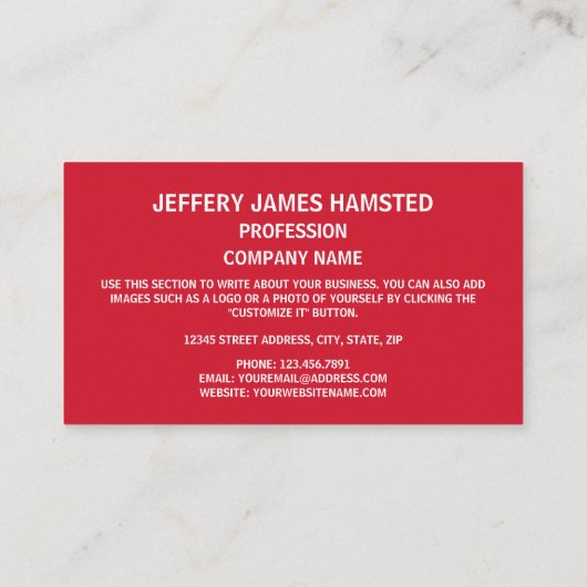 Britse vlag, vlag van het Verenigd Koninkrijk Visitekaartje (Achterkant)