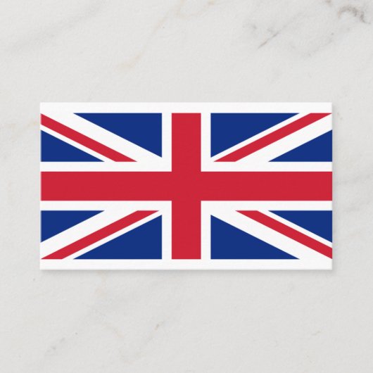 Britse vlag, vlag van het Verenigd Koninkrijk Visitekaartje (Voorkant)