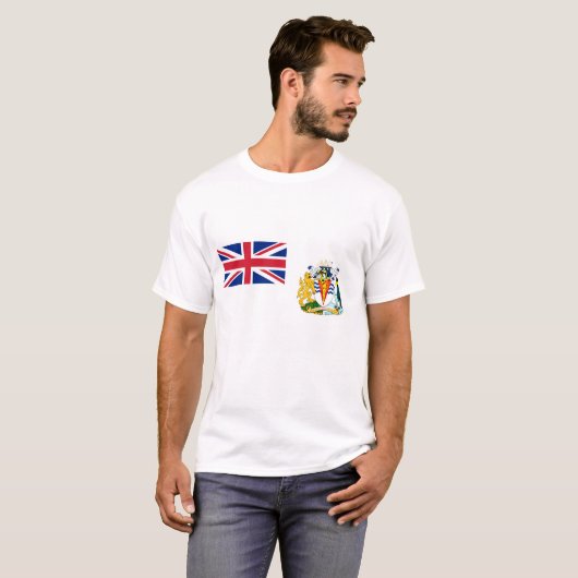 Britse vlag voor Zuidpoolgebied T-Shirt (Voorkant volledig)