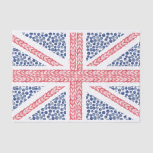 Britse vlag Waterverf Summer Fruit Union Jack Tissuepapier