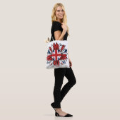 Britse Vlag Zonnebloem Vintage Vervaaide Ontwerp Tote Bag (Op model)