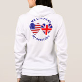 Britse Vlaggen Land Erfgoed USA Hart Hoodie (Achterkant)