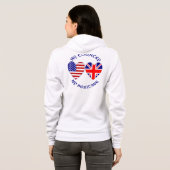 Britse Vlaggen Land Erfgoed USA Hart Hoodie (Achterkant volledig)