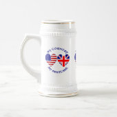 Britse Vlaggen Land Erfgoed VS Hart Bierpul (Links)