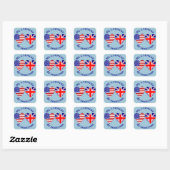 Britse Vlaggen Land Erfgoed VS Vierkante Sticker (Vel)