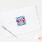 Britse Vlaggen Land Erfgoed VS Vierkante Sticker (Envelop)