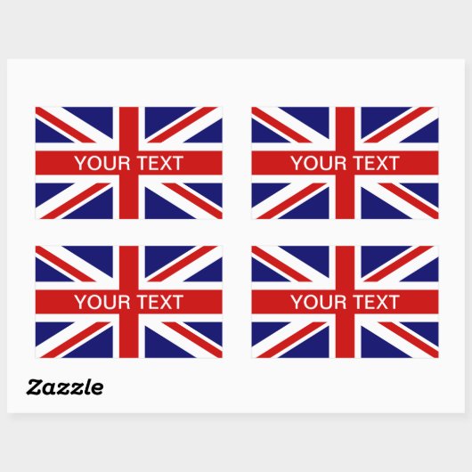 Britse vlagstickers | Aanpasbare unionet Rechthoekige Sticker (Vel)