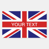 Britse vlagstickers | Aanpasbare unionet Rechthoekige Sticker (Voorkant)
