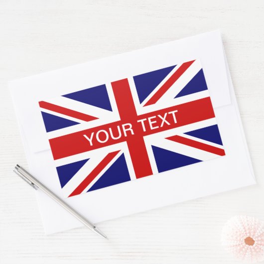 Britse vlagstickers | Aanpasbare unionet Rechthoekige Sticker (Envelop)