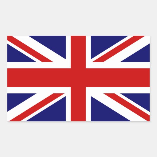 Britse vlagstickers | Ontwerp van de uniale hefboo Rechthoekige Sticker (Voorkant)