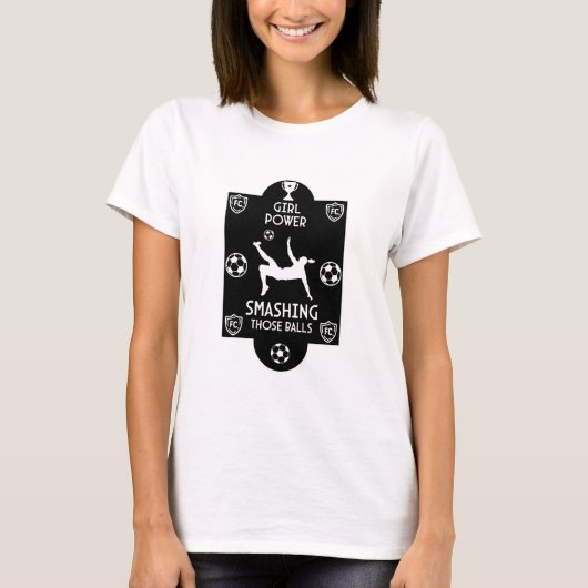 Britse voetbal voor vrouwen t-shirt (Voorkant)