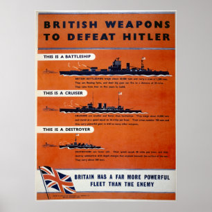 Britse wapens WW2 - slagschepen Poster