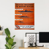 Britse wapens WW2 - slagschepen Poster (Thuiskantoor)