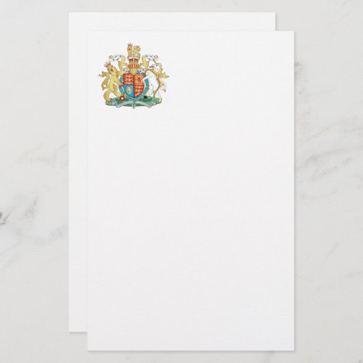 Britse wapenschild briefpapier (Voorkant / Achterkant)