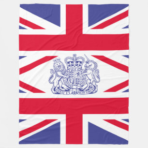 Britse wapenschild fleece deken