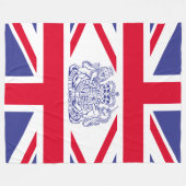 Britse wapenschild fleece deken (Voorkant (Horizontaal))