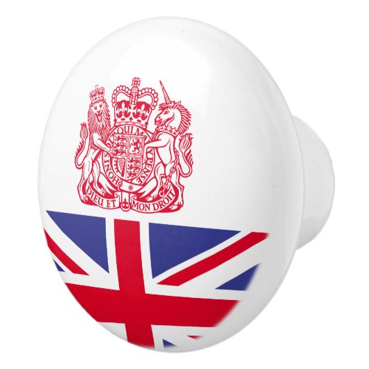 Britse wapenschild keramische knop (Rechts)