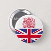Britse wapenschild ronde button 5,7 cm (Voorkant /achterkant)