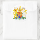 Britse wapenschild ronde sticker (Tas)
