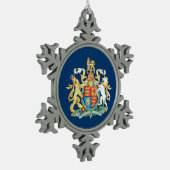Britse wapenschild tin sneeuwvlok ornament (Links)
