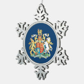 Britse wapenschild tin sneeuwvlok ornament (Rechts)
