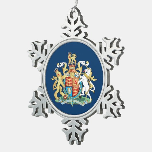 Britse wapenschild tin sneeuwvlok ornament (Rechts)