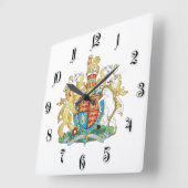 Britse wapenschild vierkante klok (Hoek)