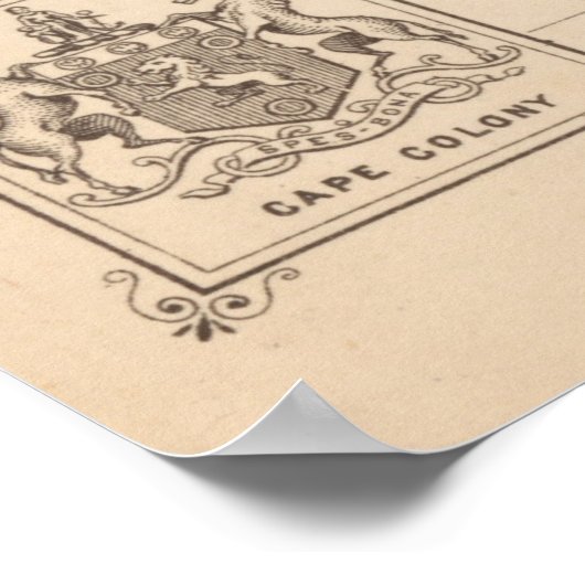 Britse Wereldkaart (1888) Poster (Hoek)