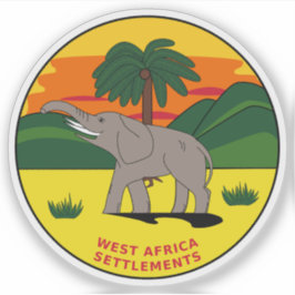 Britse West-Afrika nederzettingen badge (1870-1888 Sticker